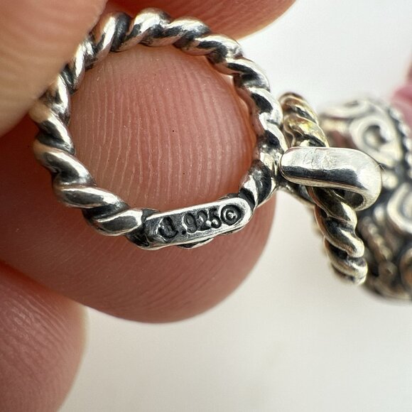 Carolyn Pollack Bracelet Pink Rhodonite Cabochon Oval Bead Sterling Silver 925 - Picture 8 of 11